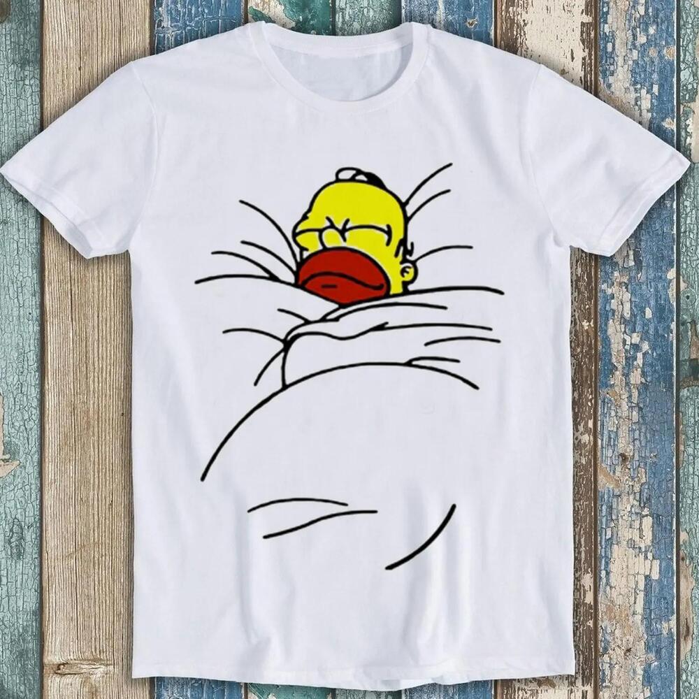 Homer Simpson Sleeping Lazy The Simpson Funny Cartoon Unisex Mens